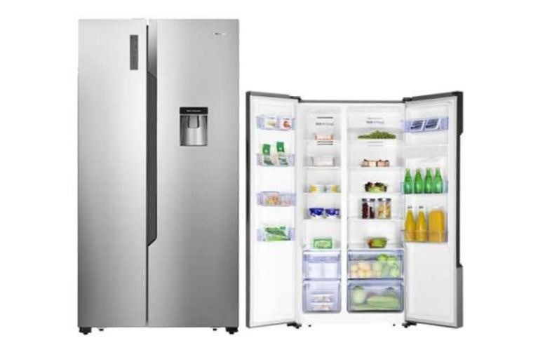Image de Refrigérateur Americain double battants  514L -Hisense  - RC-67WS4SSB- Gris - 6 mois de garantis
