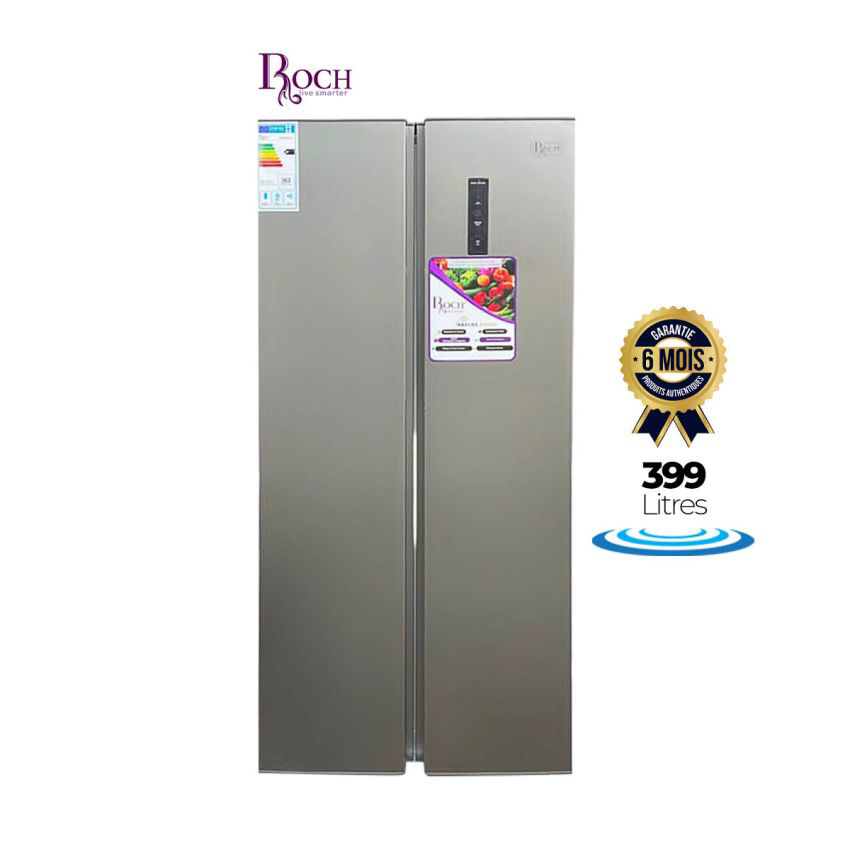 Image de RÉFRIGÉRATEUR ROCH - RFR-500SBS-L- double battants -400 Litres - A+ -  275W - 362 Kwh/an - 06 mois garantie