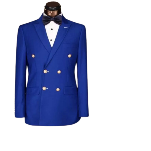 Image de Ensemble Costume Homme croisés 2 Pièces , 6 Boutons  Veste + Pantalon, Bleu