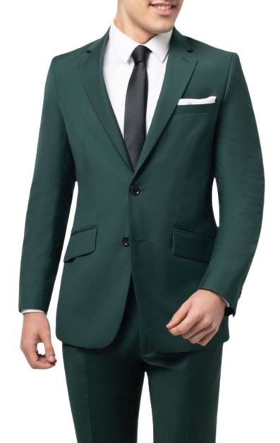Image de Ensemble Costume Homme , 2 Pièces , 2 Boutons  Veste + Pantalon, Vert Pétrol