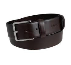Image de Ceinture en cuir marron foncé très solide, produit générique