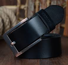 Image de Ceinture en Cuir Noir, très solide, produit générique