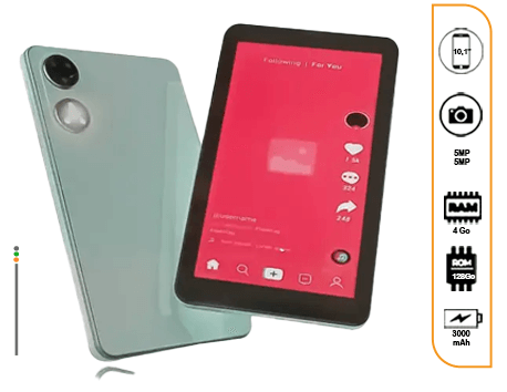 Image sur Tablette Idino I55 Avec Sim – 64Go+4Go – 7” – 3000mah – Garantie 03 mois
